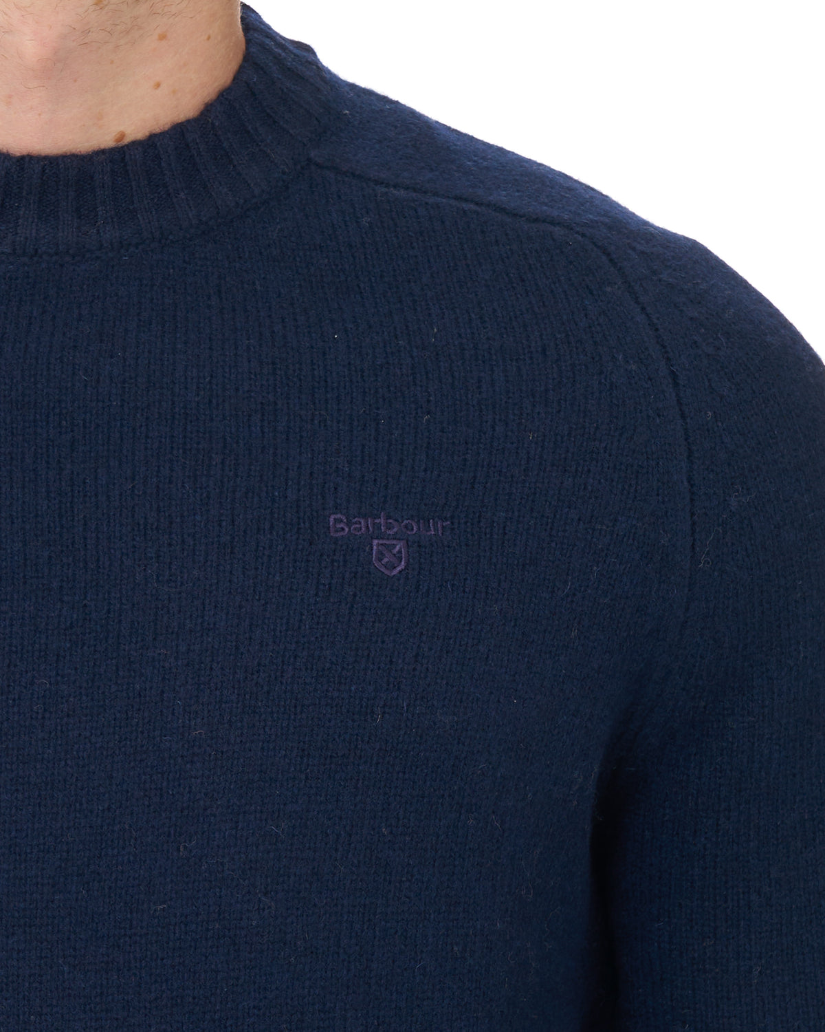 Barbour Newton Crew Knit Jumper Navy