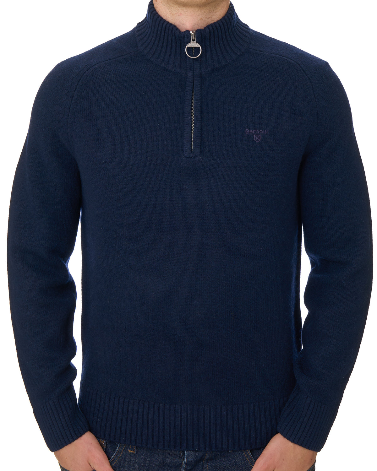 Barbour Newtown 1/2 Zip Knitted Jumper Navy