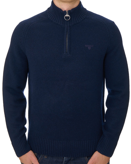 Barbour Barbour Newtown 1/2 Zip Knitted Jumper Navy