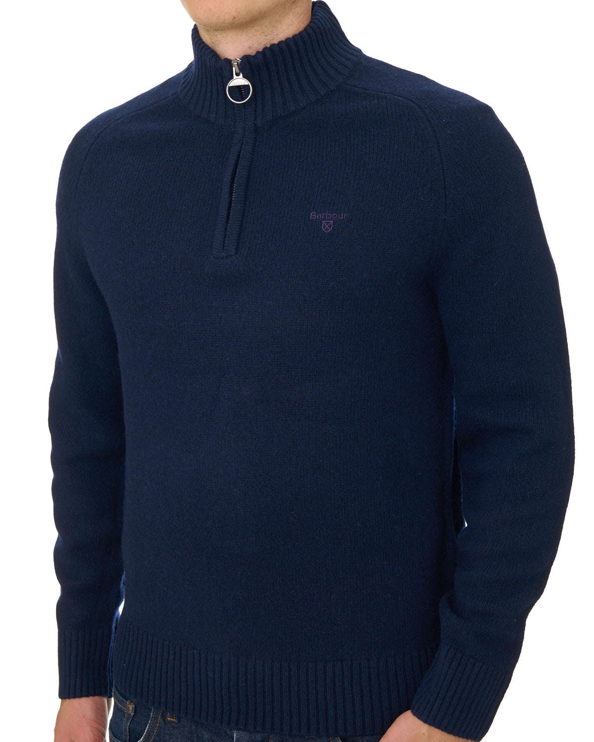 Barbour Newtown 1/2 Zip Knitted Jumper Navy