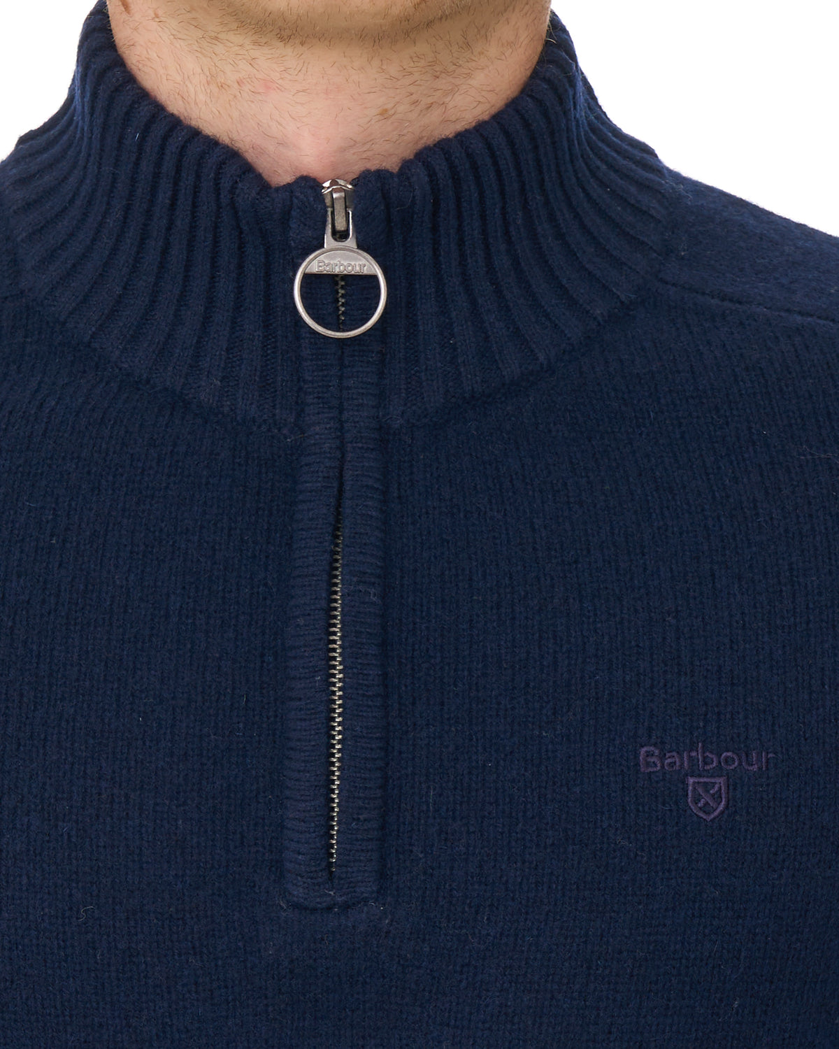 Barbour Newtown 1/2 Zip Knitted Jumper Navy