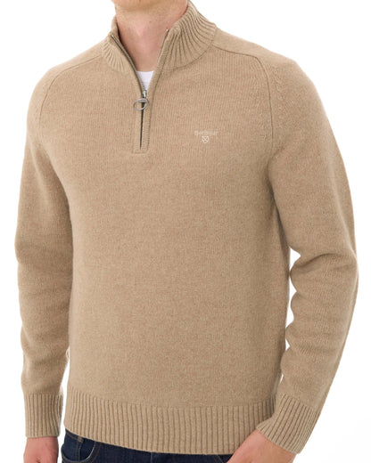 Barbour Newtown 1/2 Zip Knitted Jumper Washed Stone