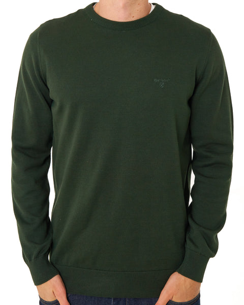 Barbour Pima Cotton Crew Neck Jumper Sage