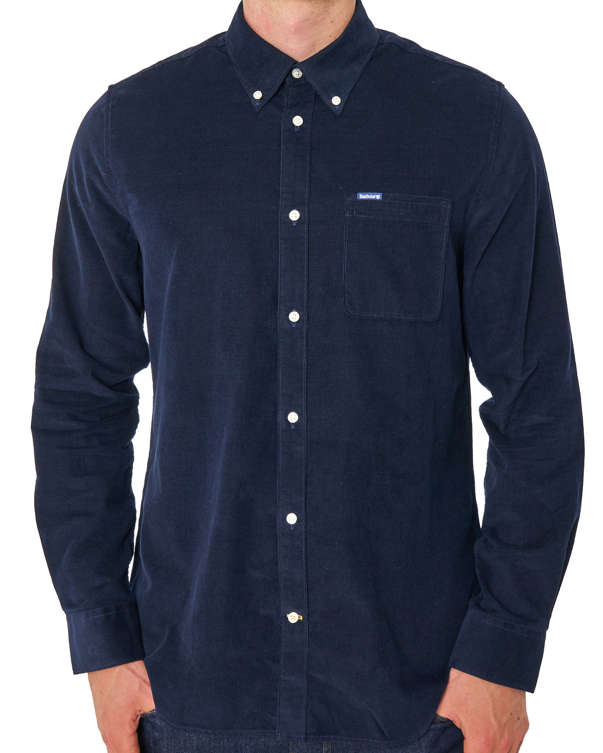 Barbour Ramsey Tailored Cord Shirt Navy