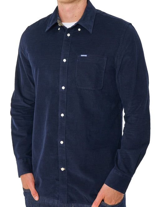 Barbour Barbour Ramsey Tailored Cord Shirt Navy