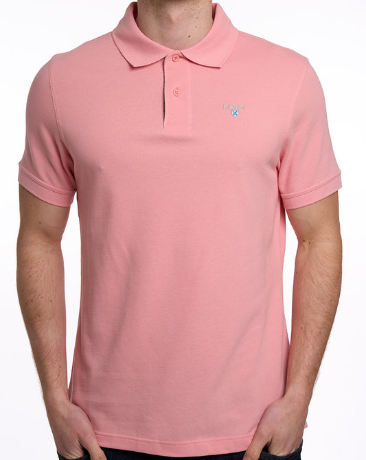 Barbour Tartan Pique Polo Mineral Pink