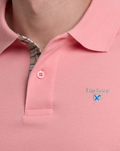 Barbour Tartan Pique Polo Mineral Pink