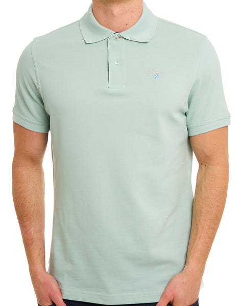 Barbour Tartan Pique Polo Mint Blue