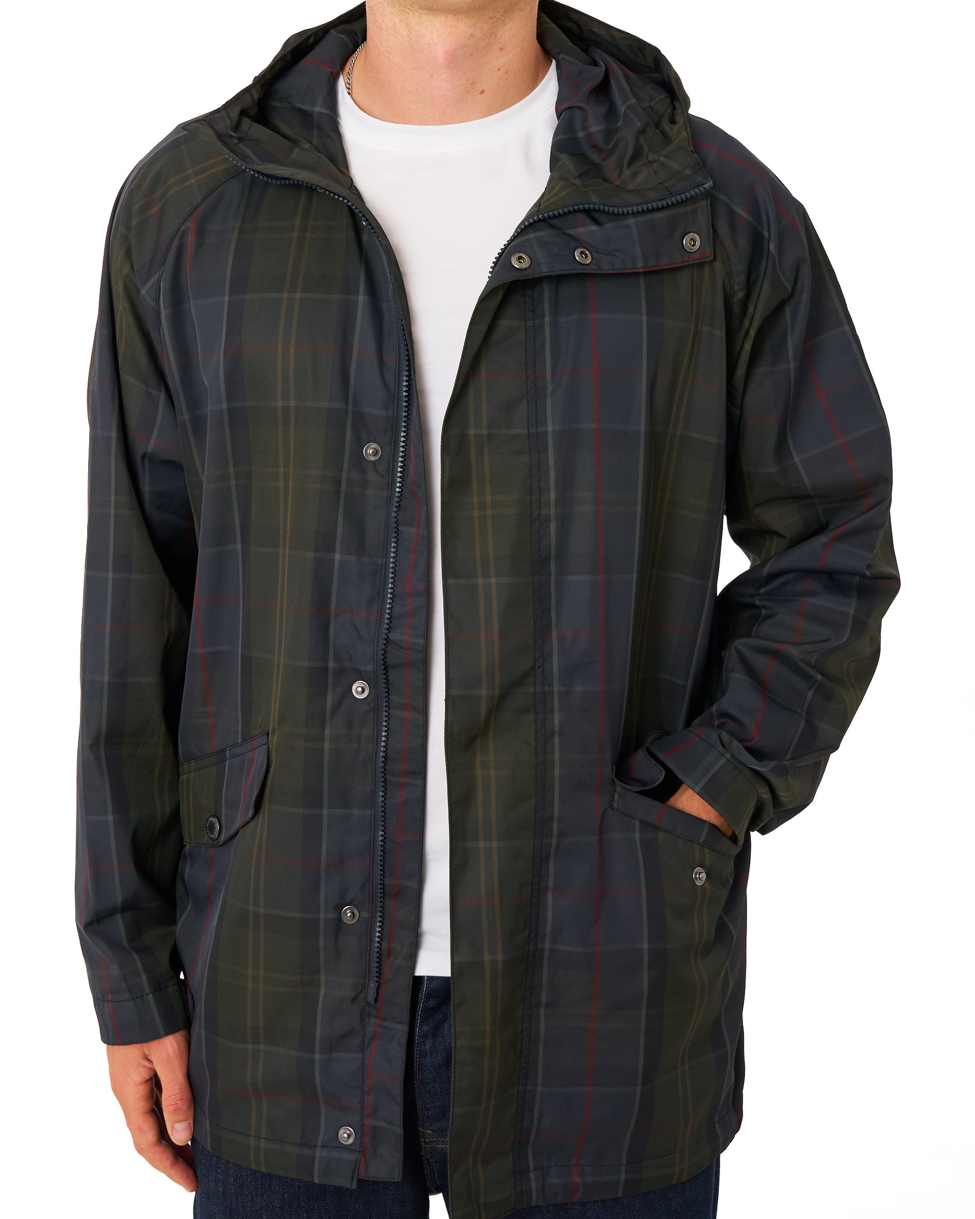 Barbour Tartan Showerproof Jacket Shadow Classic Tartan