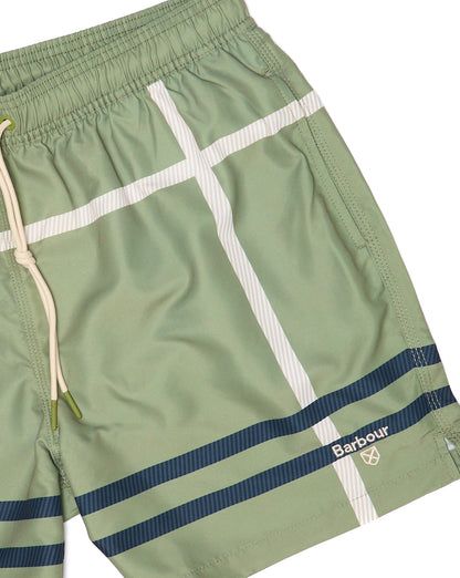 Barbour Twain Swim Shorts Laurel Green