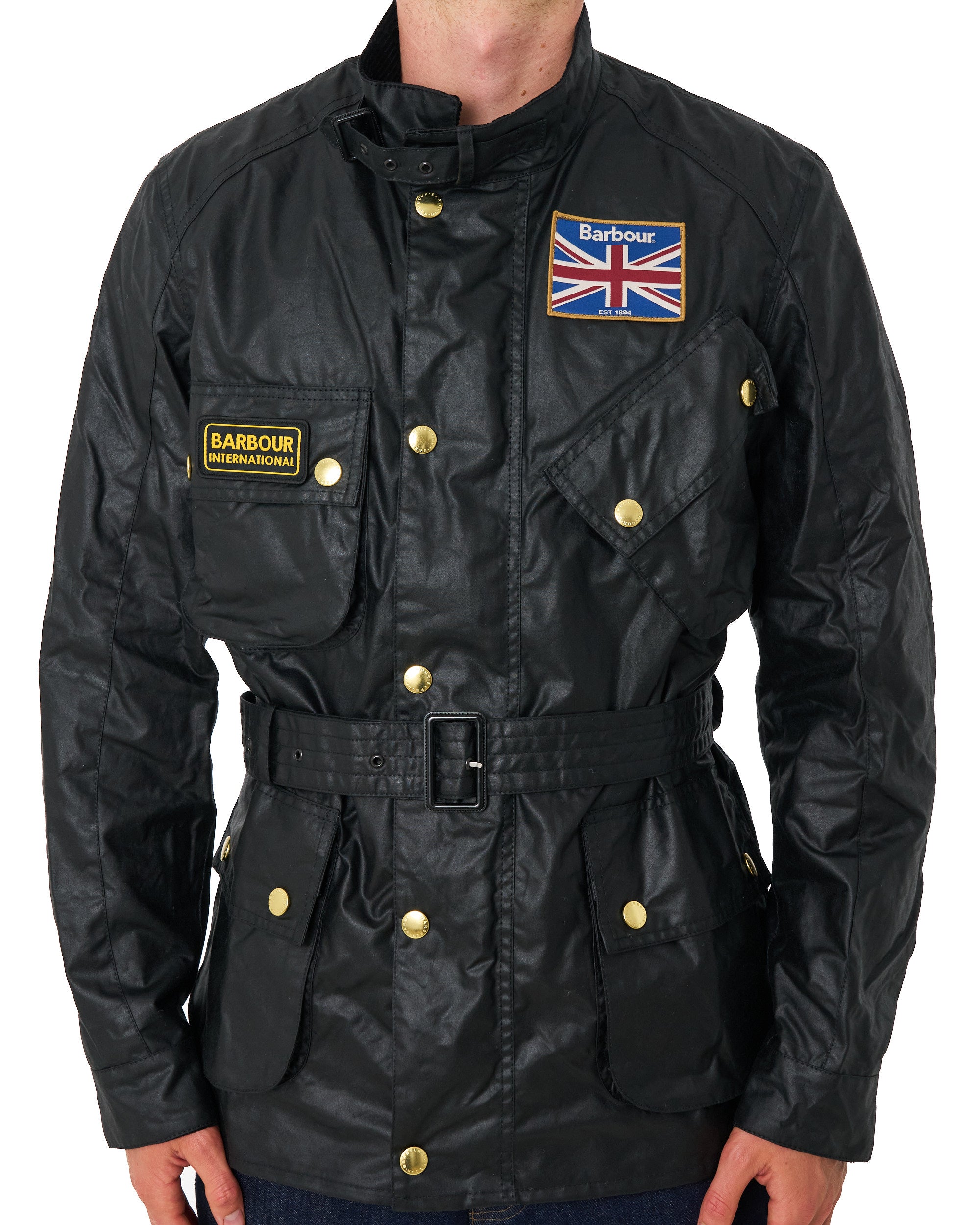 Barbour Union Jack Wax Jacket Black – 80s Casual Classics
