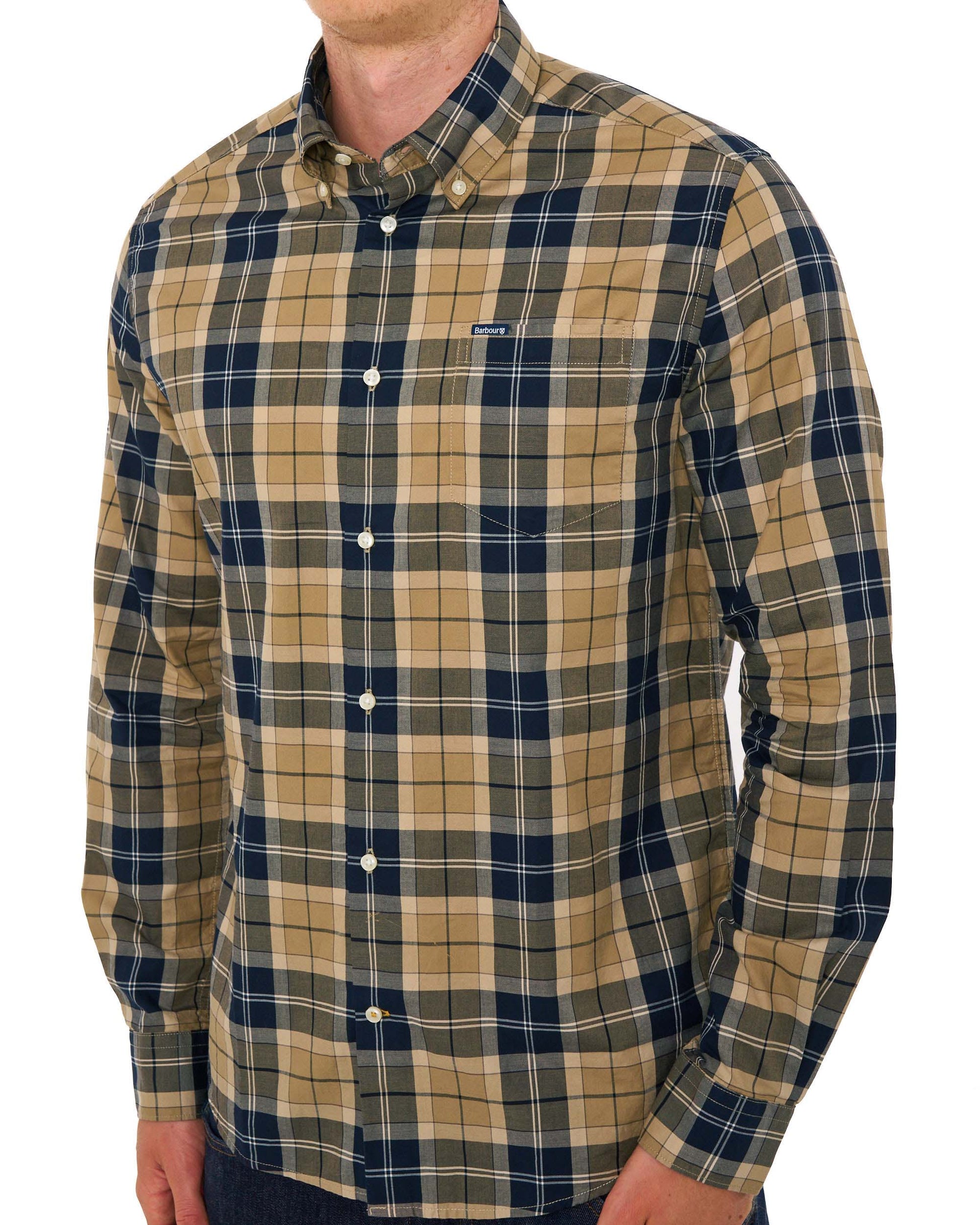 Barbour Wetherham Tailored Shirt Birchwood Dress Tartan