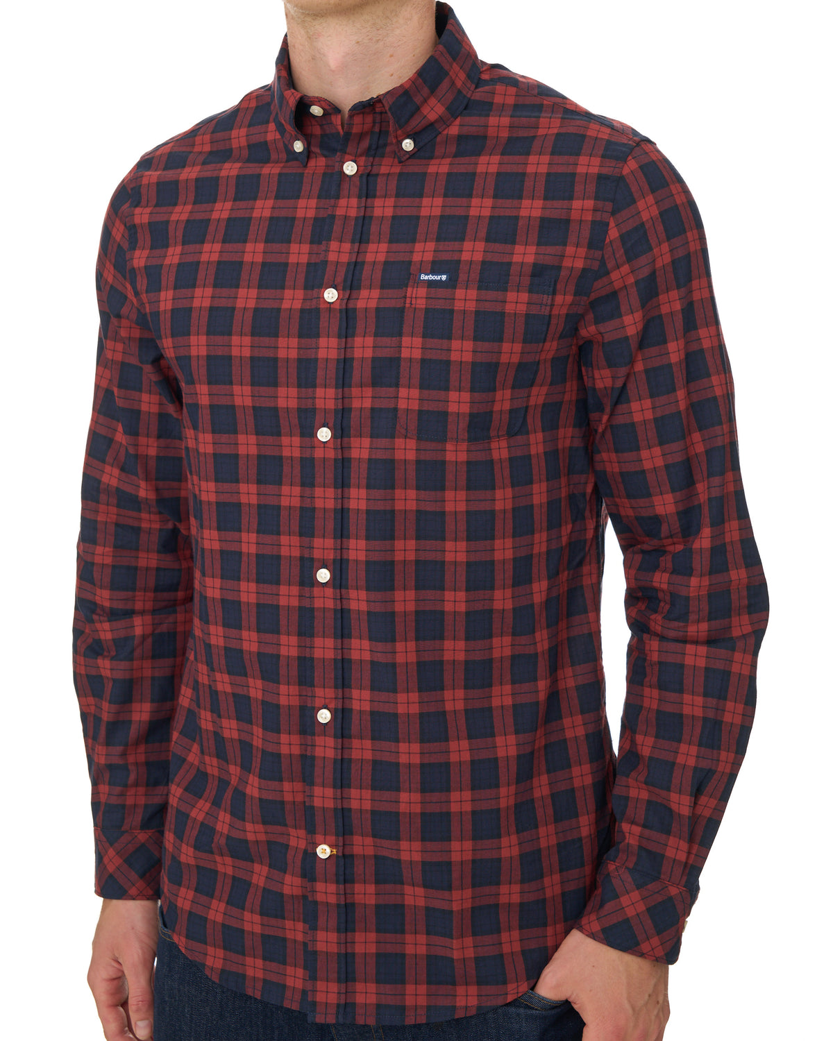 Barbour Windsor Tailored Checked Shirt Red
