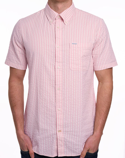 Barbour Barbour Cresswell Seersucker SS Shirt Mineral Pink