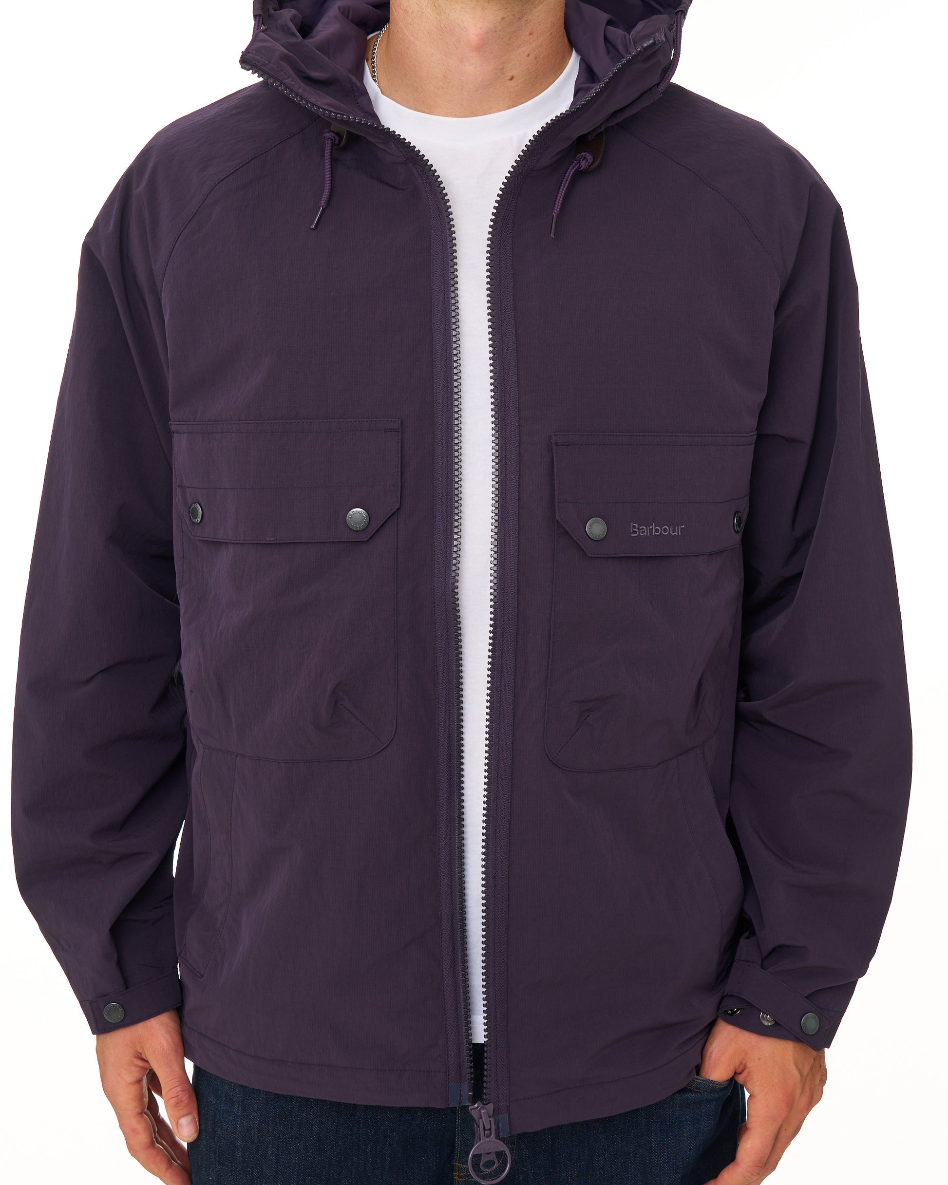Barbour Re-Engineered Trows Showerproof Jacket Grape