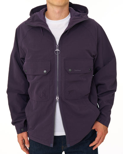 Barbour Re-Engineered Trows Showerproof Jacket Grape
