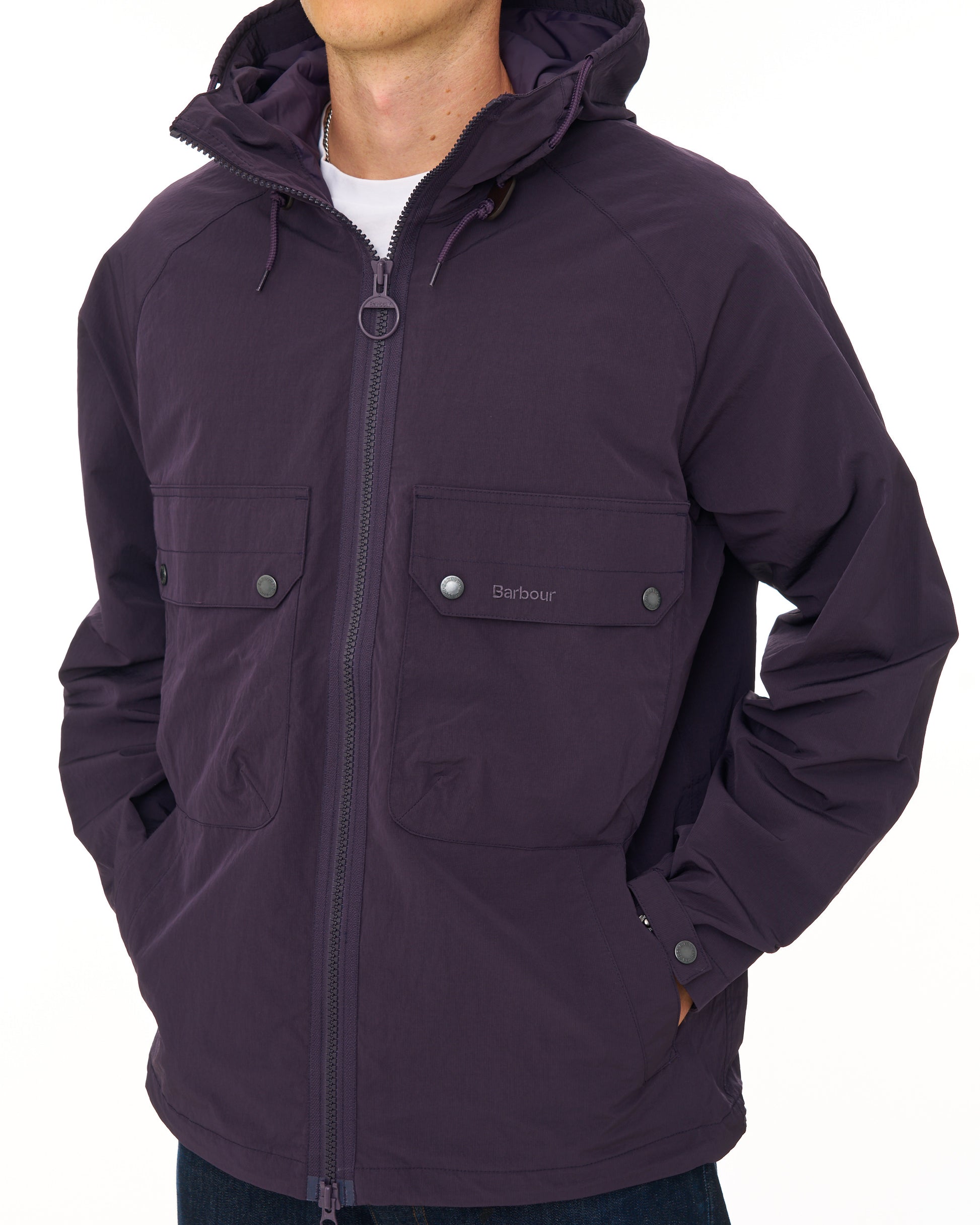 Barbour Re-Engineered Trows Showerproof Jacket Grape