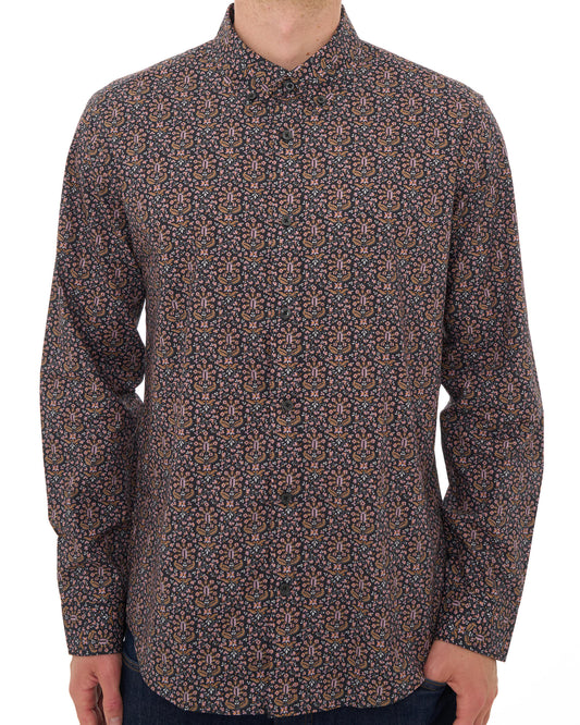 Ben Sherman Ben Sherman Intricate Floral Print Shirt Black