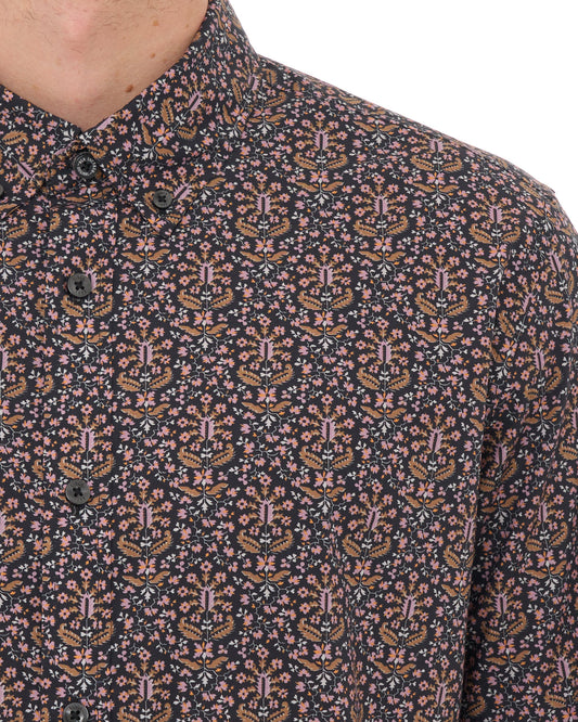 Ben Sherman Ben Sherman Intricate Floral Print Shirt Black
