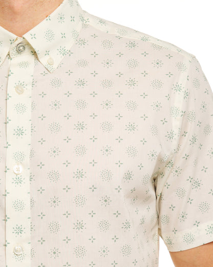 Ben Sherman Scattered Geo Print SS Shirt Sage
