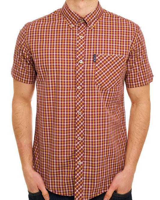 Ben Sherman Signature House Check SS Shirt Cherry