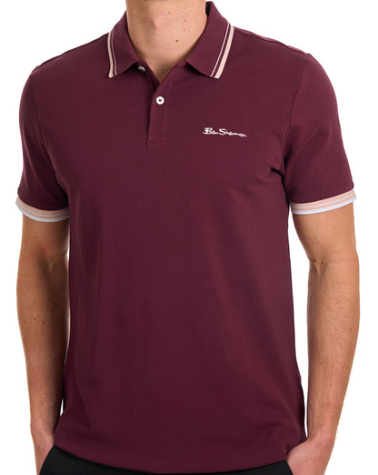 Ben Sherman Signature Pique Polo Aubergine