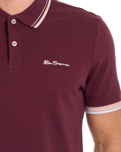 Ben Sherman Signature Pique Polo Aubergine