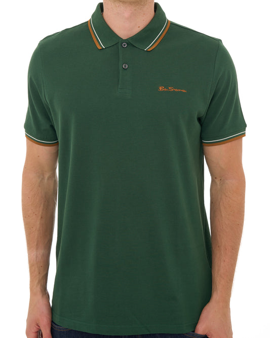 Ben Sherman Ben Sherman Signature Pique Polo Bottle Green