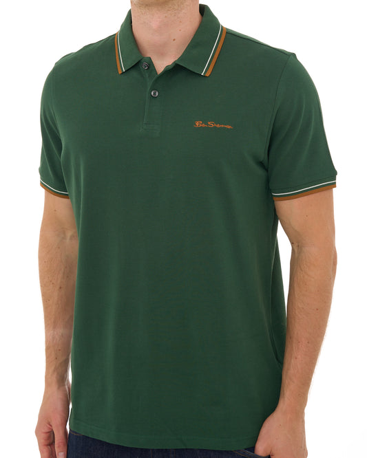Ben Sherman Ben Sherman Signature Pique Polo Bottle Green