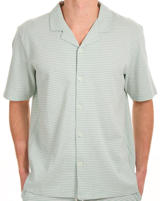 Ben Sherman Tri Colour Textured SS Shirt Mint