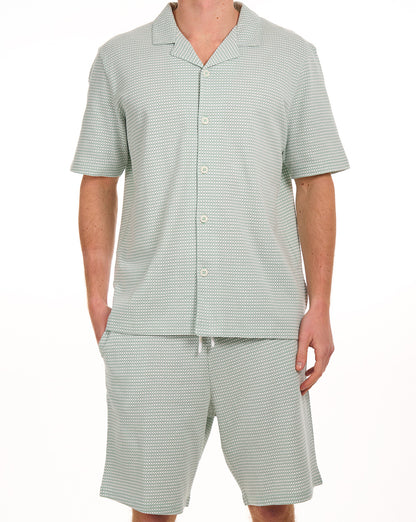 Ben Sherman Tri Colour Textured SS Shirt Mint
