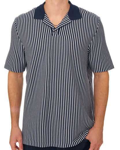 Ben Sherman Vertical Stripe Polo Navy