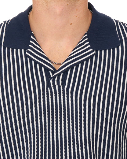 Ben Sherman Vertical Stripe Polo Navy