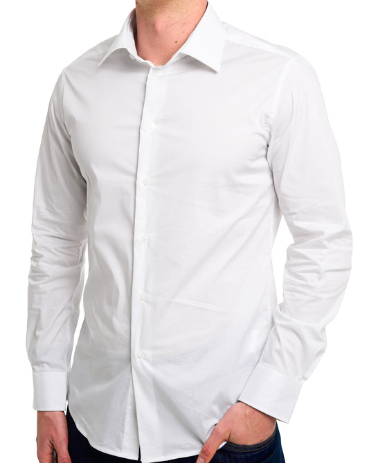 Benetton Benetton Poplin Slim Fit Shirt White