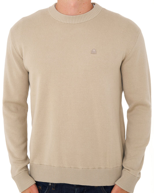 Benetton Benetton Crew Knit Jumper Sand Tonal