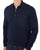 Benetton Fine Knit Zip LS Polo Dark Navy