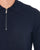 Benetton Fine Knit Zip LS Polo Dark Navy