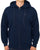 Benetton Full Zip Hoody Tonal Navy
