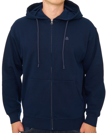 Benetton Full Zip Hoody Tonal Navy