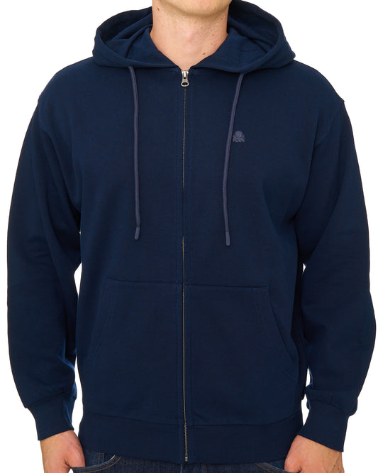 Benetton Benetton Full Zip Hoody Tonal Navy