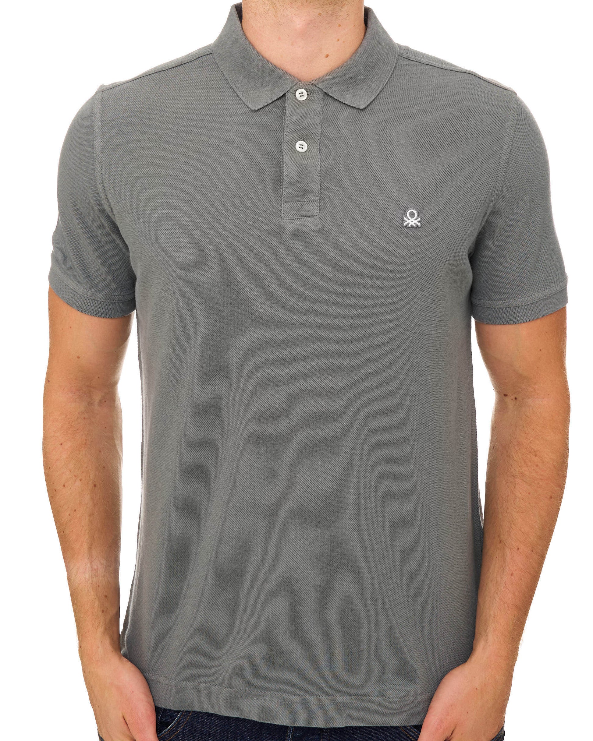 Benetton Maglia Polo Shirt Grey