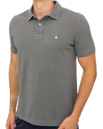 Benetton Maglia Polo Shirt Grey