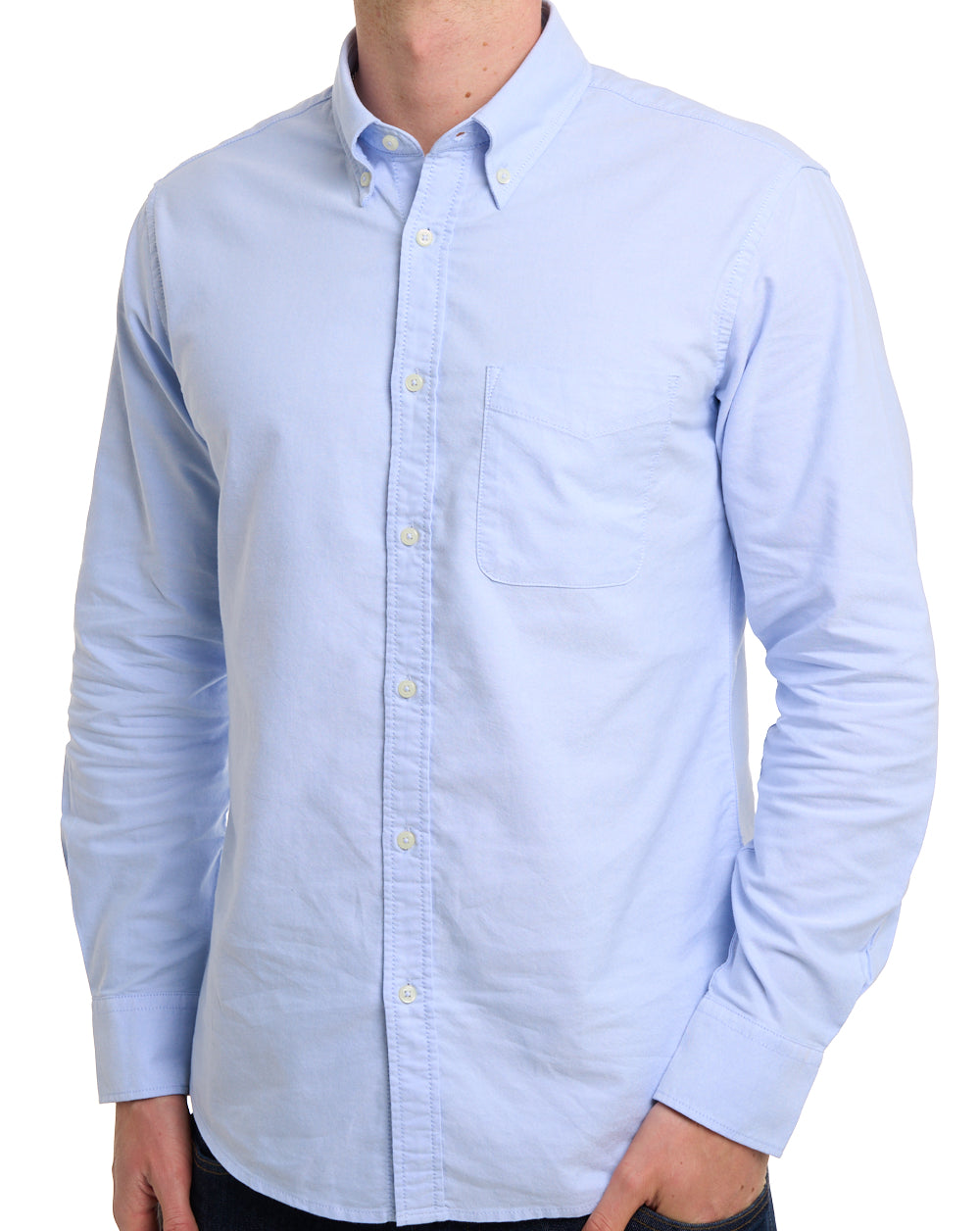 Benetton Oxford Cotton Shirt Sky Blue