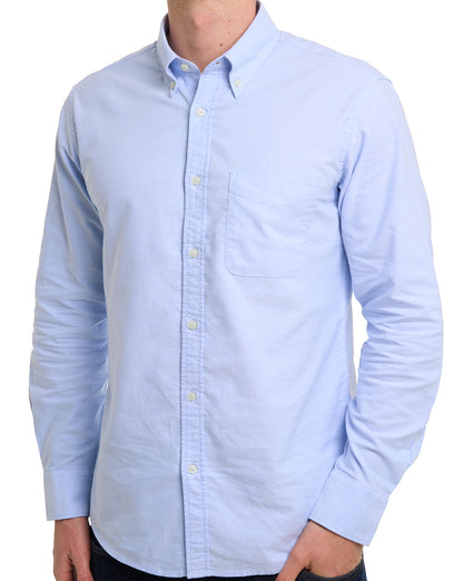 Benetton Oxford Cotton Shirt Sky Blue