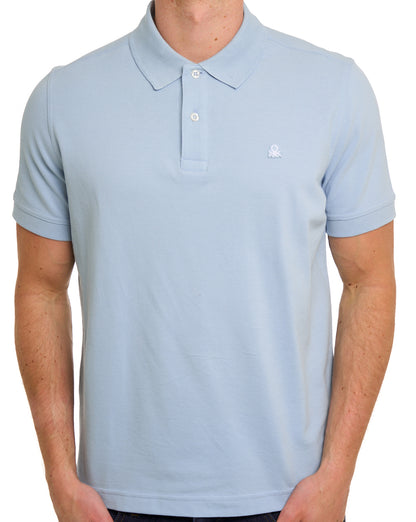 Benetton Polo Shirt Light Blue-Grey