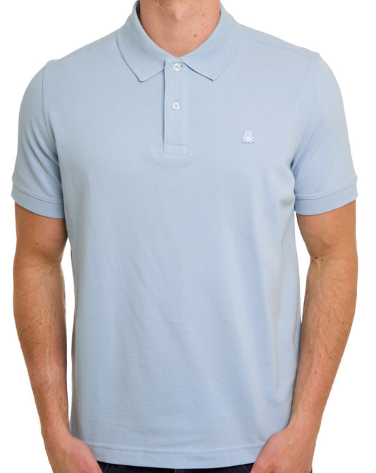 Benetton Benetton Polo Shirt Light Blue-Grey