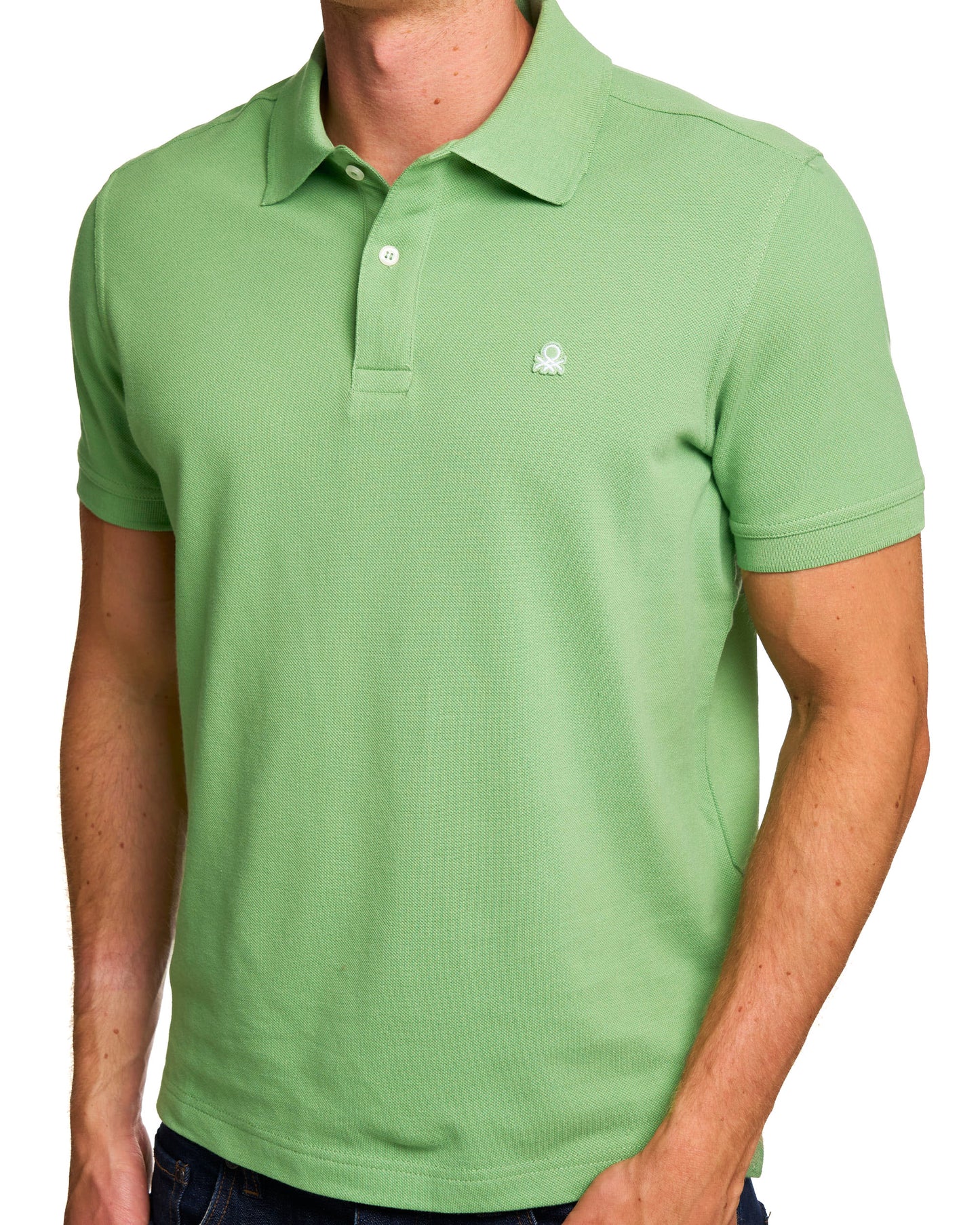 Benetton Polo Shirt Tonal Light Green
