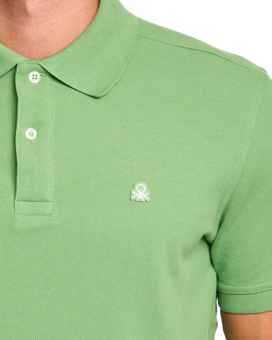 Benetton Benetton Polo Shirt Tonal Light Green