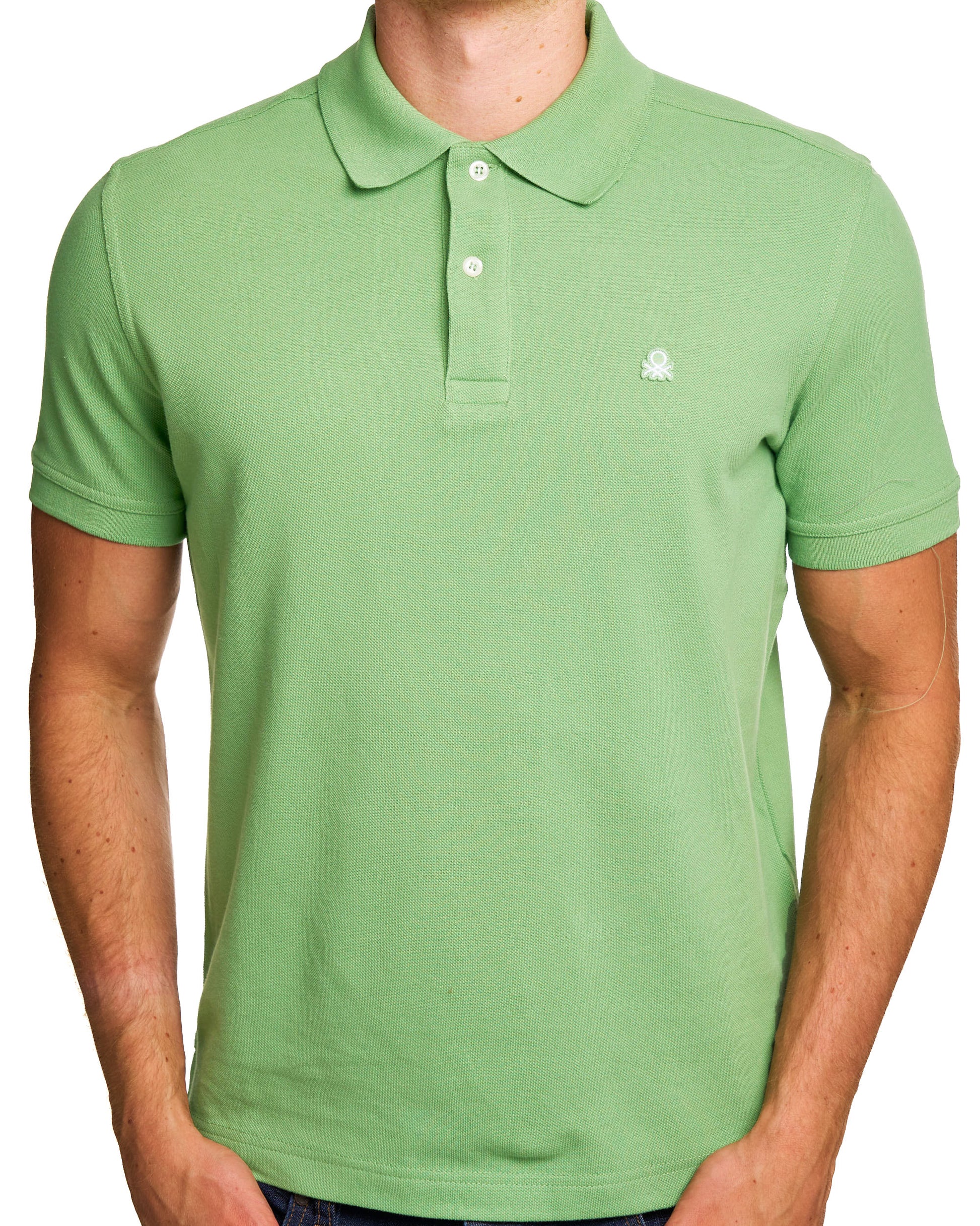 Benetton Polo Shirt Tonal Light Green