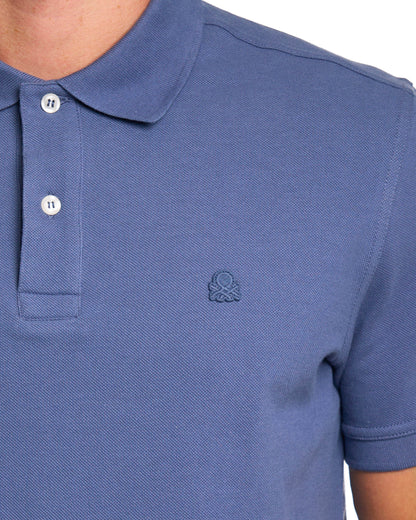 Benetton Polo Shirt Tonal Petrol Blue
